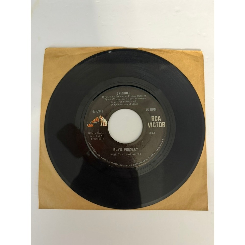 Elvis Presley Spinout / All That I Am RCA Victor 47-8941 7" 45 RPM Vinyl Record